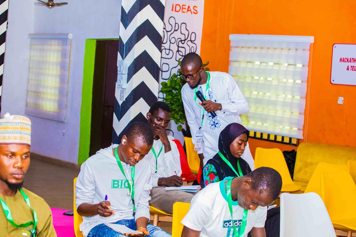 Students engaged in leadership training